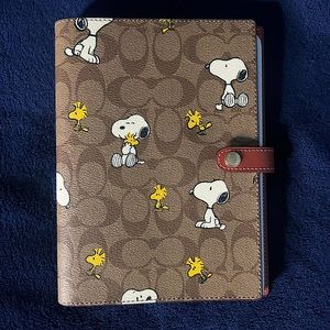 Snoopy Notebook In Signature Canvas peanutsxcoach